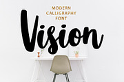 Vision bold script font, a Script Font by doffdog (Thumbnail 1 of 6)