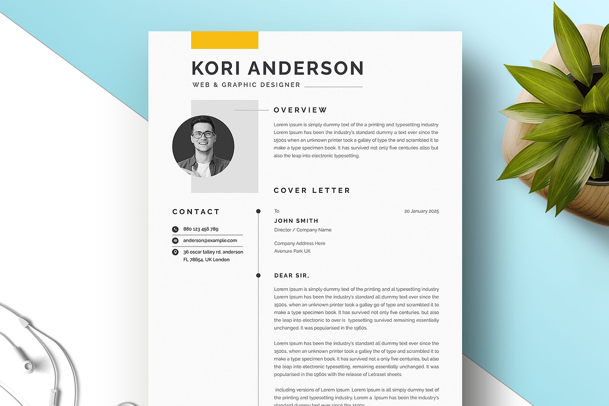 Resume CV Template, a Resume Template by PicoartBd (Photo 2 of 4)