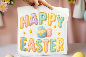 Faux Yarn Happy Easter Retro Sublima, an Illustration by Libby Wishes