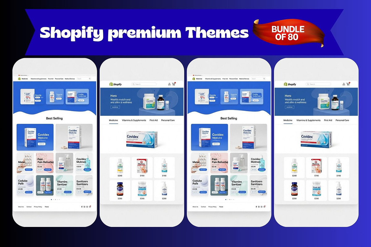 Shopify Premium 80 Themes, a Shopify Template by Crox Studio | Digital (Photo 10 of 59)