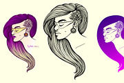Hand-drawn Female portraits, an Illustration by Mandarinkas art (Thumbnail 5 of 12)