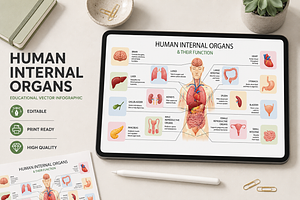 Human Internal Organs, a Healthcare Illustration by alexdndz