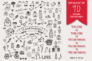 Happy Valentin's Day! 90 love icons!