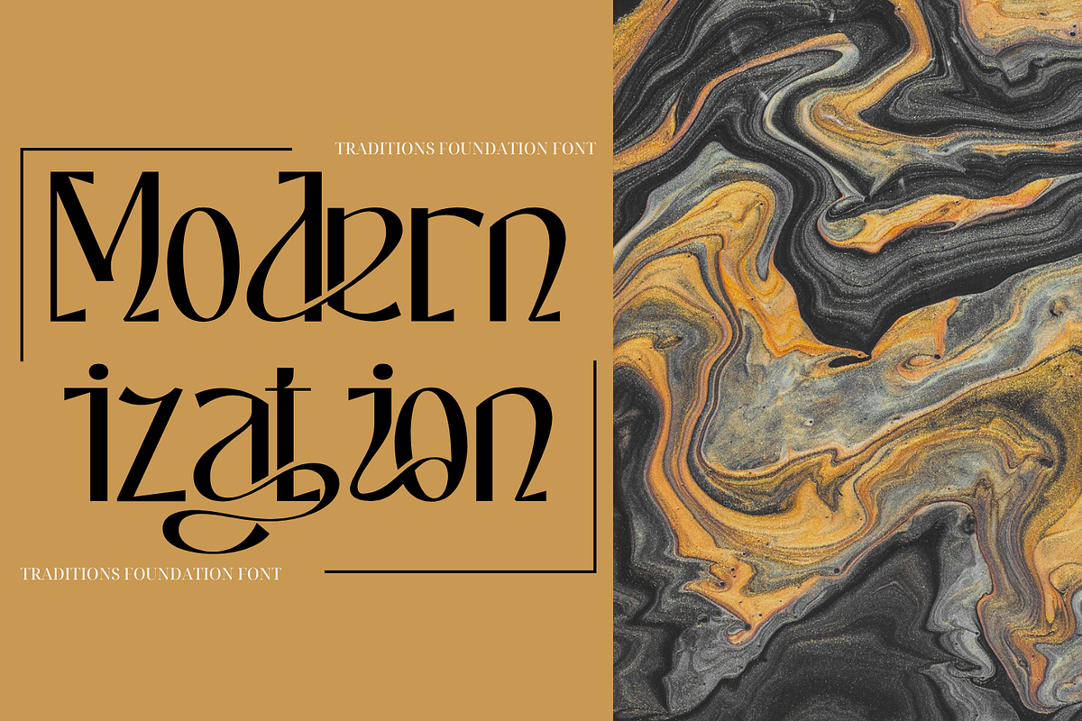 Traditions Foundation-Ligature Font, a Sans Serif Font by 177Studio (Photo 6 of 9)