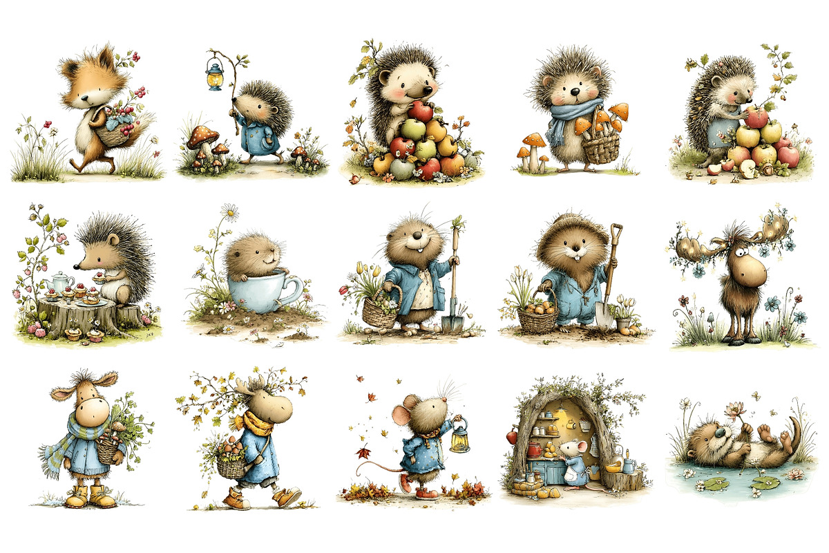 Cute Woodland PNG Clipart, an Animal Illustration by Nicolle's Colorful Art (Photo 4 of 6)