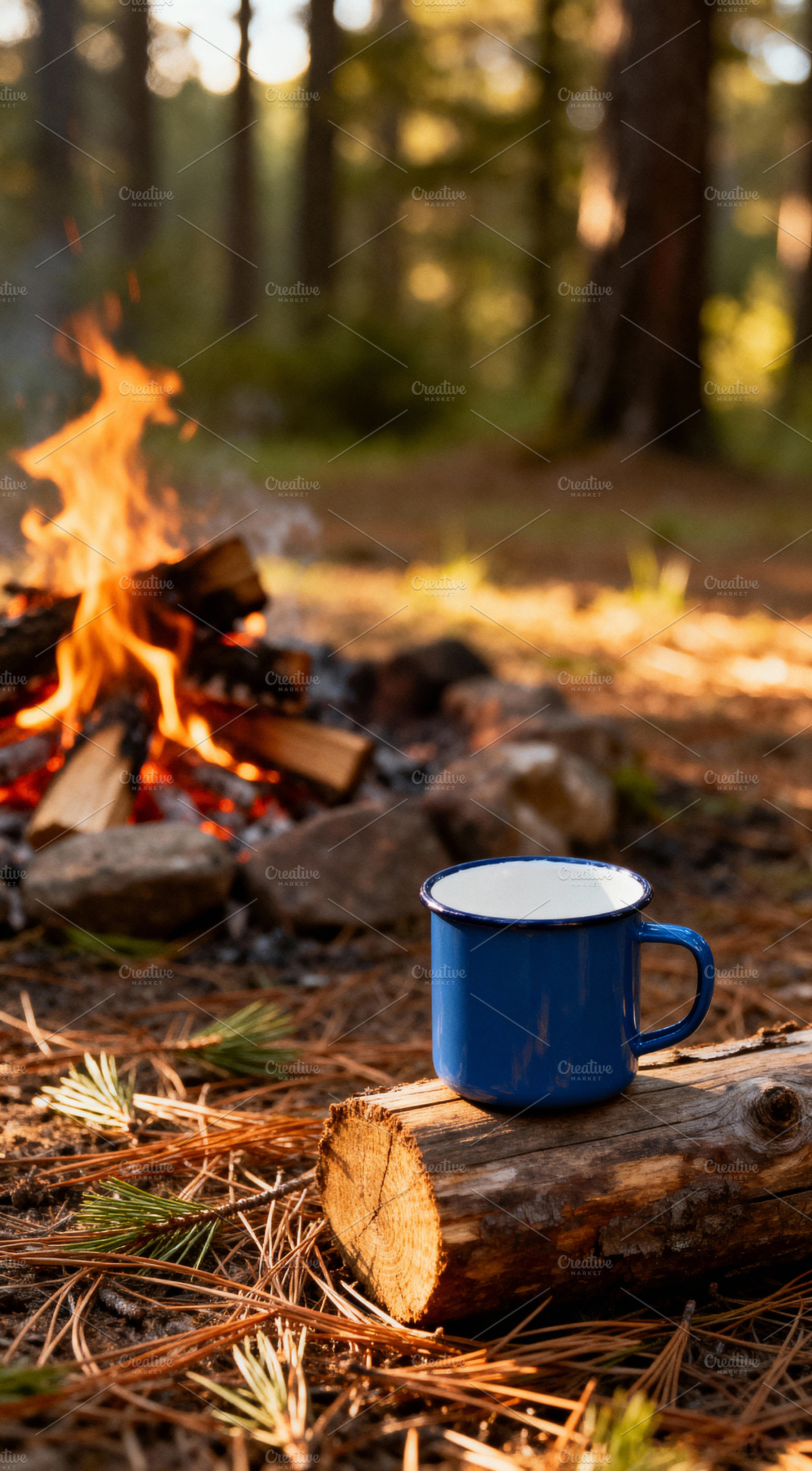 Cozy Campfire Serenity, a Holiday Photo by Virgo Studio