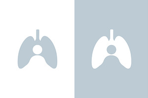 Human lungs and man logo combination, a Healthcare Illustration by GraphiShop