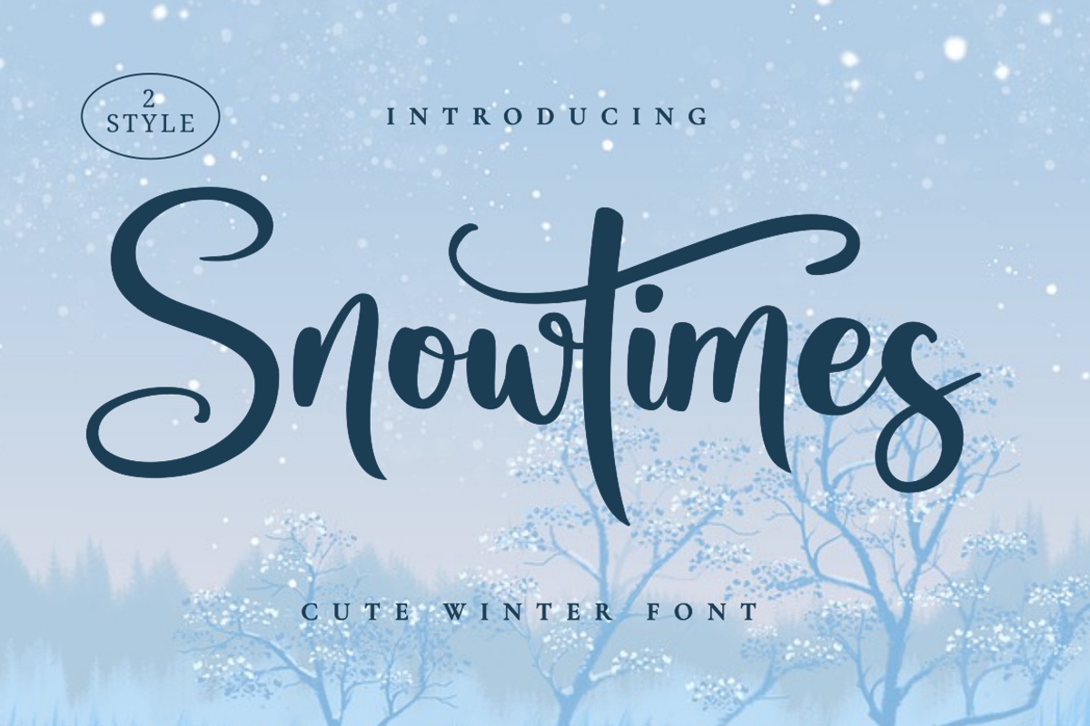 Snowtimes | A Bouncy Handwritten, a Script Font by Rissyletter Studio (Photo 1 of 9)