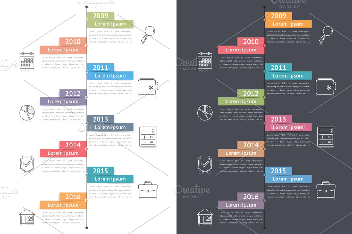 Timelines Infographics - Bundle 2, a Graphic by PixMarket (Photo 5 of 5)