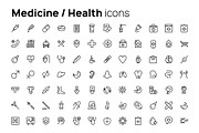 Medicine and health icons set, an Outline Icon by AIWD (Thumbnail 2 of 2)