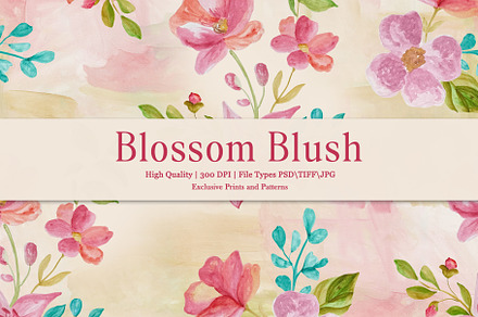 Blossom Blush Prints & Pattterns, a Pattern Graphic by GND ART STUDIO
