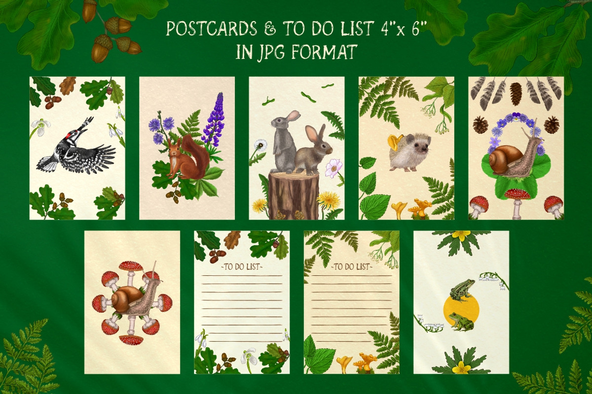 Forest Sketchbook illustrations, an Object Graphic by Fat Hamster (Photo 3 of 17)