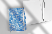 Blue Tropical Leaf Pattern, a Pattern Graphic by Bonfloret Studio (Thumbnail 3 of 3)