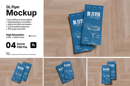 DL Flyer Mockup Bundle Set