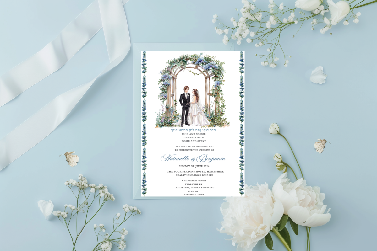 Watercolor Wedding Invitation Card, a Card Template by Isbah_studio (Photo 4 of 8)