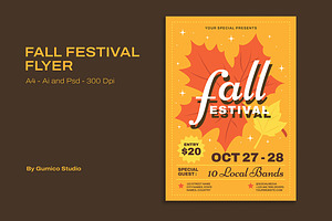 Fall Festival Flyer, a Flyer Template by Gumico Studio.