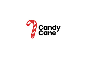 candy cane logo vector icon, a Branding & Logo Template by VASTARD STUDIO