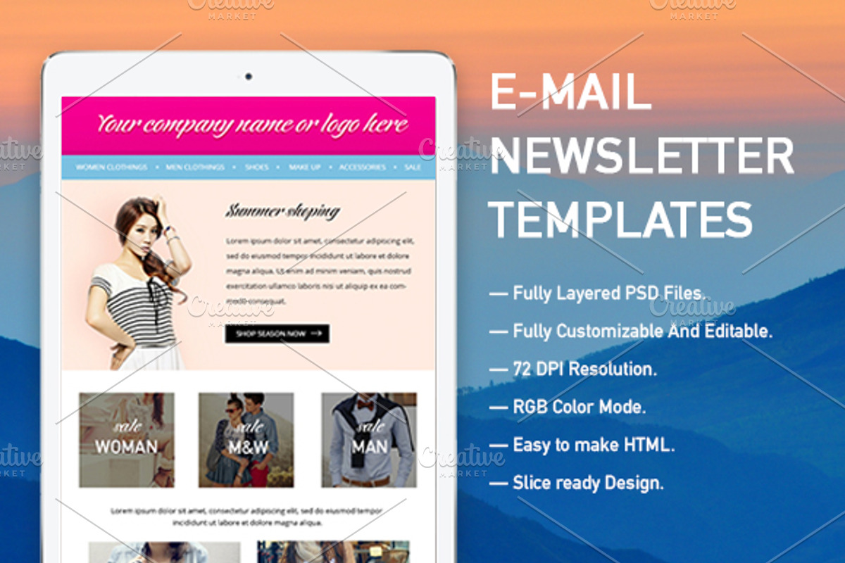 E-mail Newsletter Templates, an Email Template by KULISTOV (Photo 1 of 2)