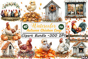 Autumn Chicken Coop Clipart, an Illustration by DreamCafeArt (Thumbnail 1 of 7)