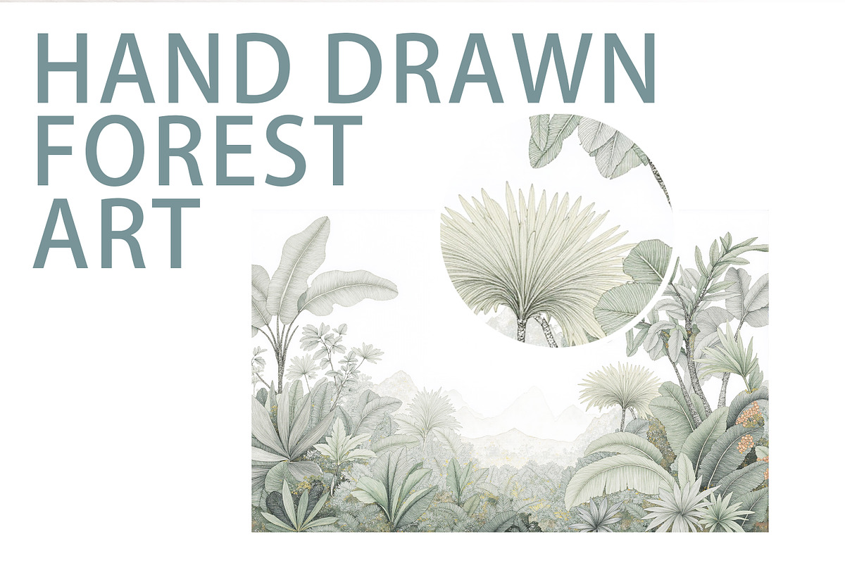 Abstract forest art set, an Illustration by fei long (Photo 5 of 10)