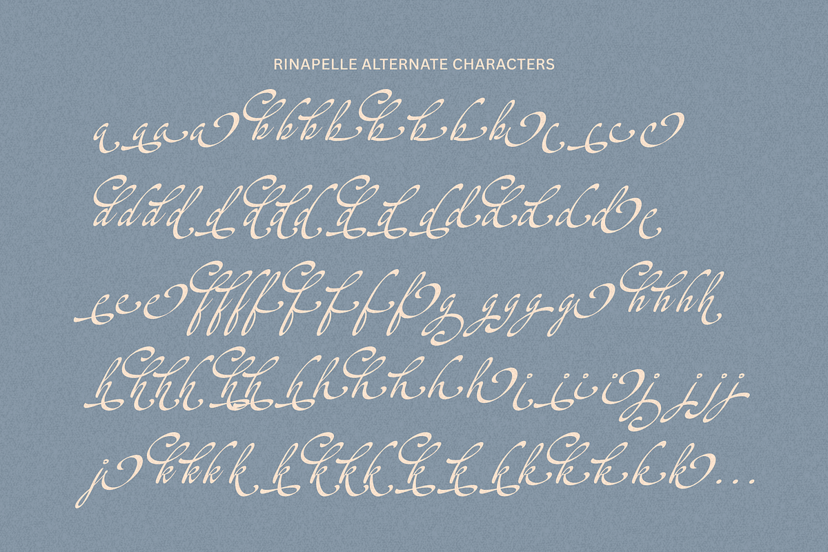 Rinapelle - Vintage Script Font, a Script Font by Get Studio (Photo 14 of 15)