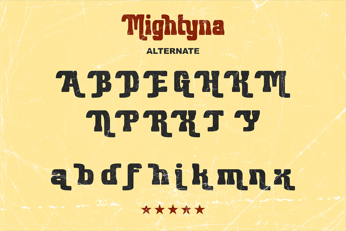 Migthyna - Retro Display Font, a Serif Font by Rishsketch (Photo 13 of 14)