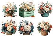 vintage wicker basket clipart, an Illustration by Designworld (Thumbnail 3 of 6)