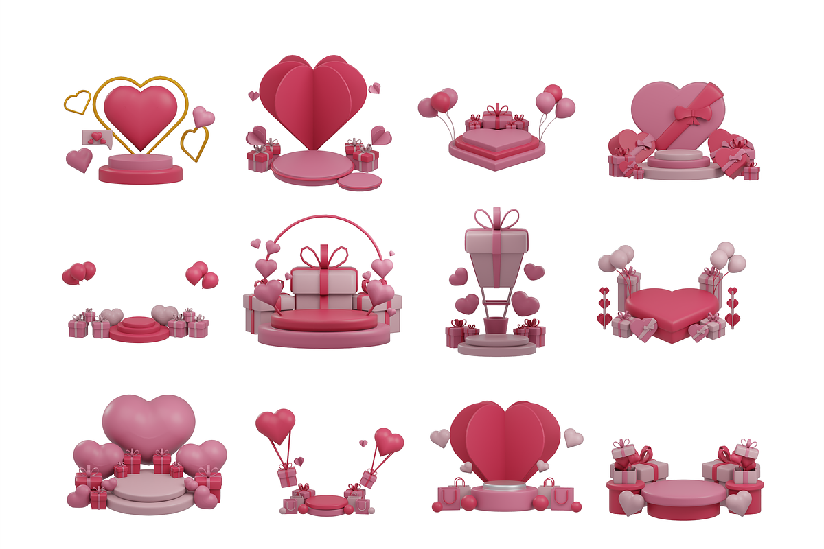 3D Valentine's Day Podium, a 3D by Dudukbersama (Photo 2 of 4)