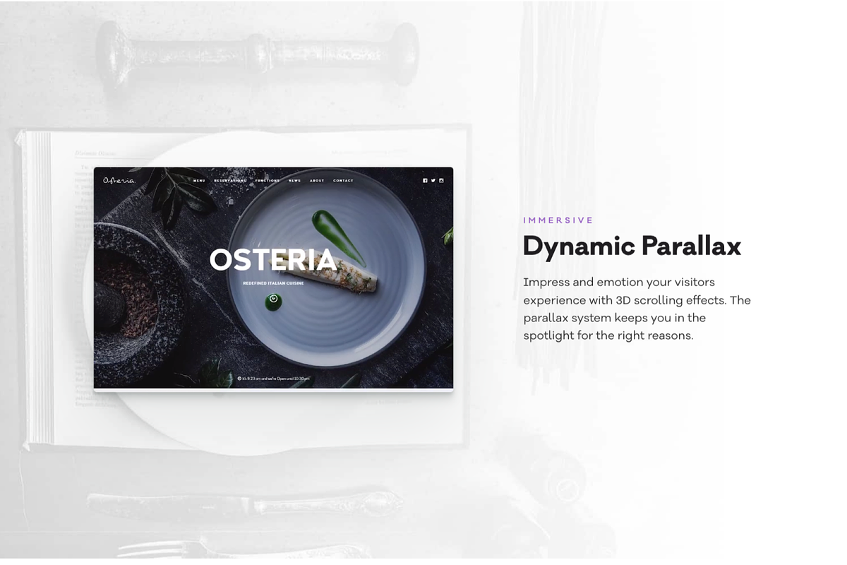 Osteria - Restaurant WordPress Theme, a WordPress Template by Pixelgrade (Photo 2 of 5)