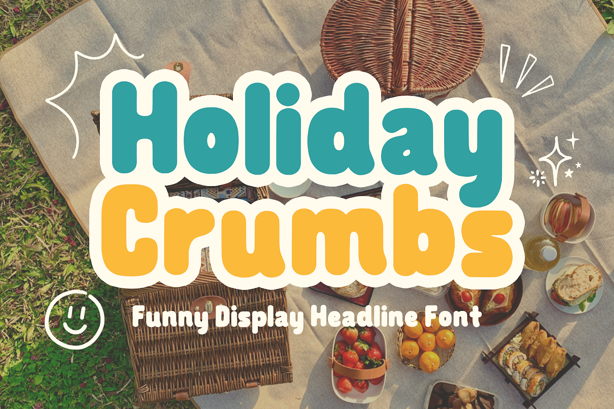 Holiday Crumbs – Food Font, a Handwritten Font by Mozatype (Photo 1 of 8)