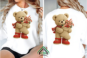 Knitted Christmas Teddy Bear Png, an Illustration by Craft Nest (Thumbnail 5 of 6)