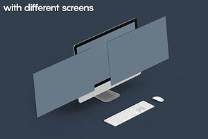 Isometric Website Screens Mockup 1.0