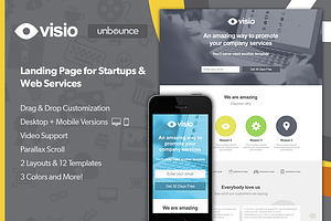 Visio Unbounce Landing Page + PSD