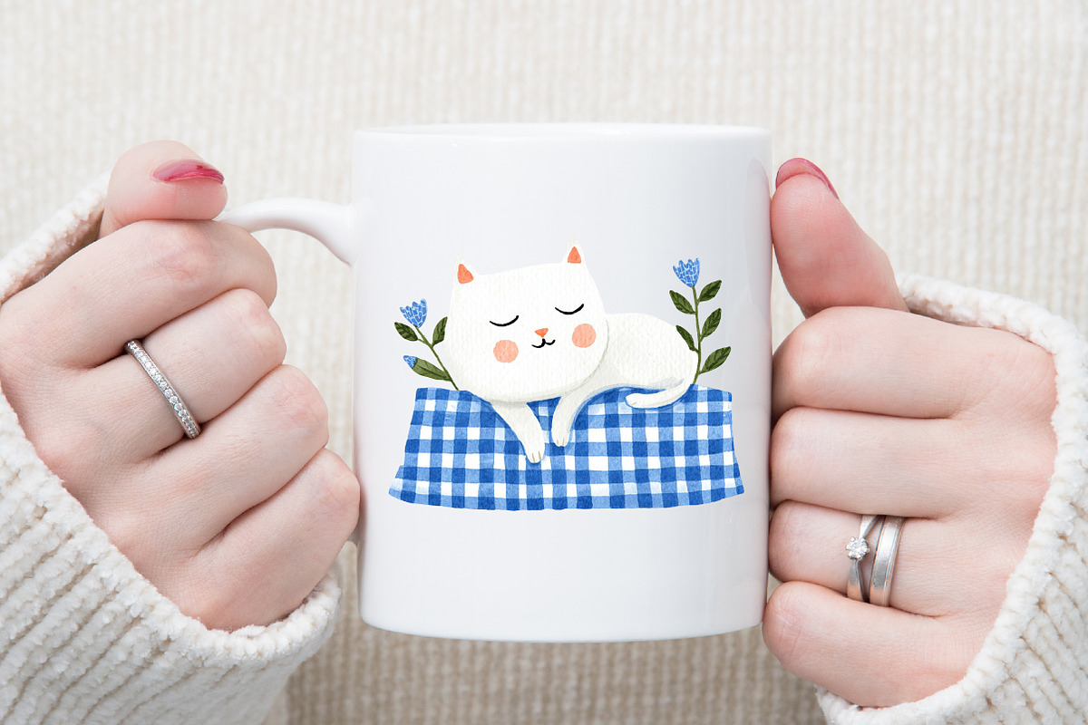 Blue Cottage Charm Clipart Set, an Illustration by Sublimation Artist (Photo 5 of 6)
