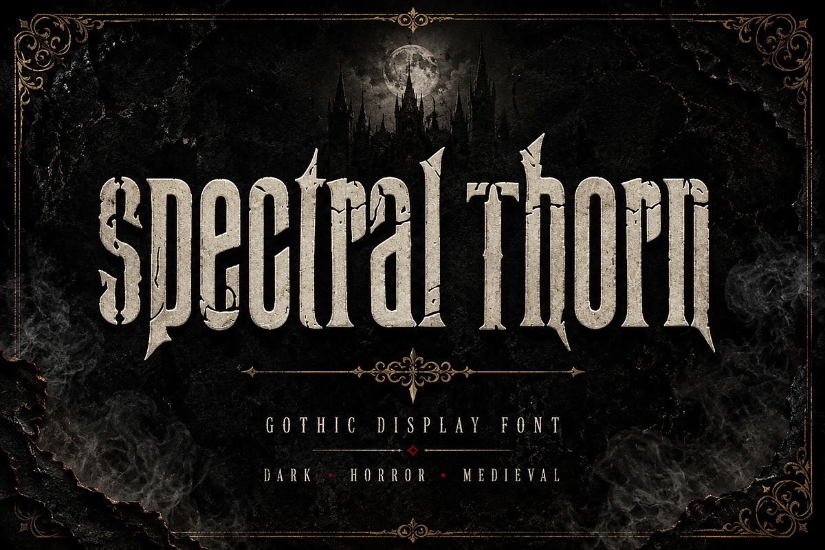 Spectral Thorn – Gothic Display Font, a Blackletter Font by Wow Magic (Photo 2 of 2)