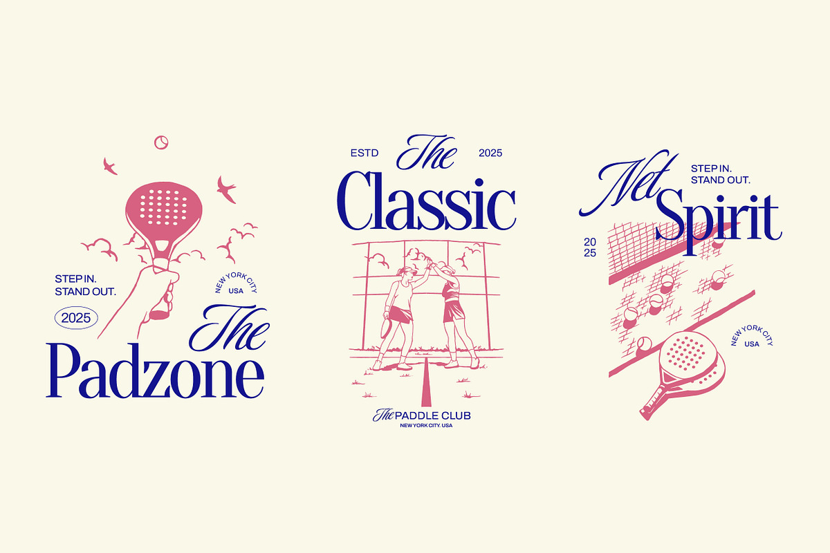 Padel Aesthetic Graphic, a Sport Illustration by Skilline Supply Co. (Photo 4 of 12)
