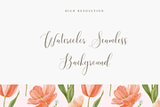 Peach Tulip Floral Seamless Pattern, a Pattern Graphic by Pati Charm Studio (Thumbnail 3 of 8)