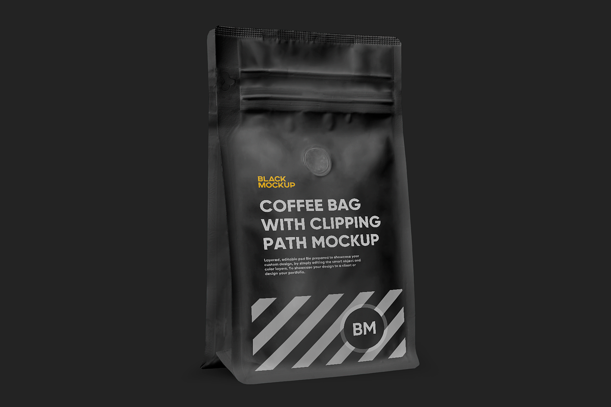 Coffee bag with clipping path mockup, a Product Mockup by BlackMockup (Photo 10 of 11)