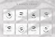 Eyelashes logo kit, an Object Graphic by KeronnArt (Thumbnail 2 of 6)