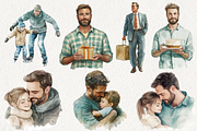 Happy Father's Day Clipart, an Illustration by NadiaTheronArt (Thumbnail 4 of 5)