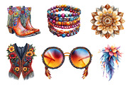 Watercolor Boho Fashion Clipart, an Illustration by Dream Creation (Thumbnail 5 of 6)