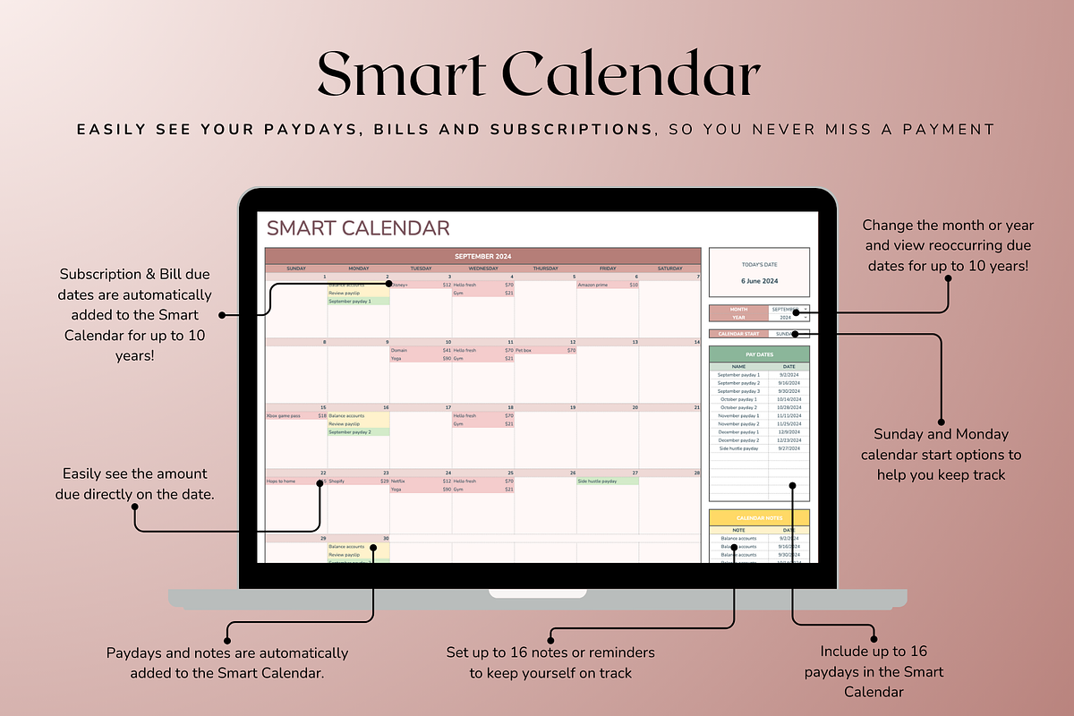 Ultimate Biweekly Budget - Neutral, a Templates & Theme by The Creative Plans co (Photo 8 of 10)