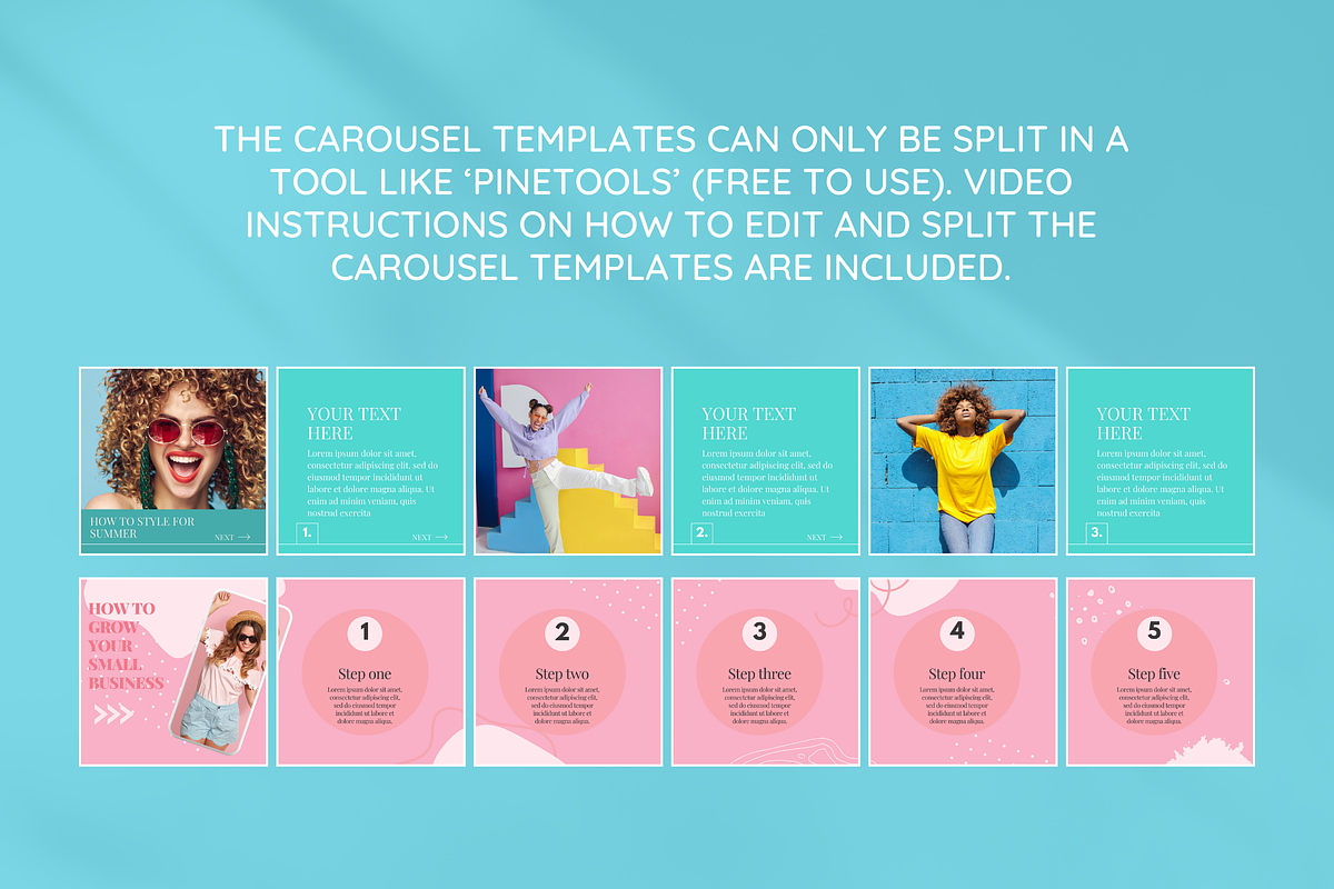 Colorful Instagram Carousel Bundle