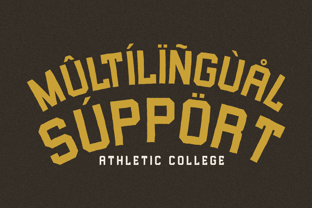 Athletic College - Vintage Sport, a Slab Serif Font by Masyafi Studio (Photo 3 of 8)