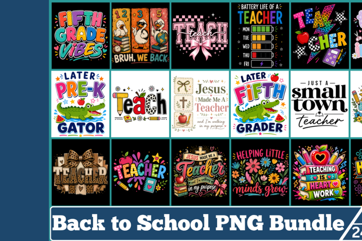 Back to School Quote PNG Bundle, an Education Illustration by Design Station (Photo 2 of 3)
