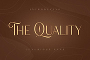 The Quality - Luxurious Sans, a Sans Serif Font by Mokatype Studio (Thumbnail 10 of 10)