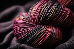 Colorful yarn on a dark fabric, a Photo by Beautiful things