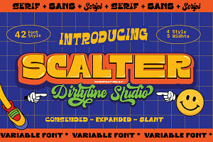 SCALTER - Font Pack Family 75% OFF