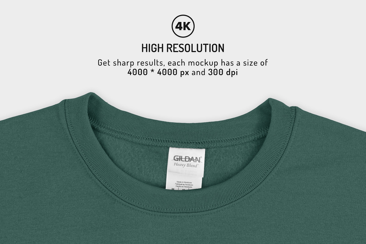 Gildan Crewneck Sweatshirt Mockups, a Shirt Mockup by GraphicHero (Photo 5 of 6)