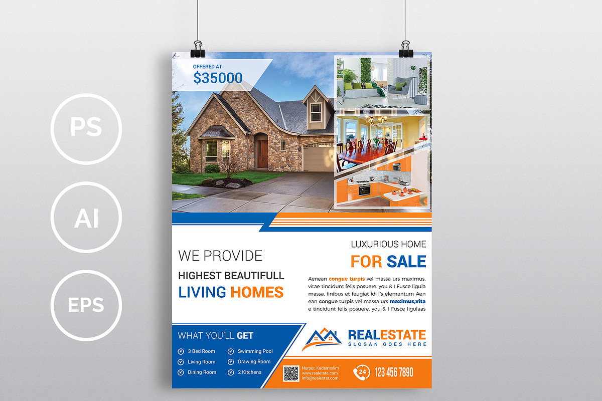 10 Real Estate Flyers Bundle 90% OFF, a Flyer Template by Imagine Design Studio (Photo 5 of 11)